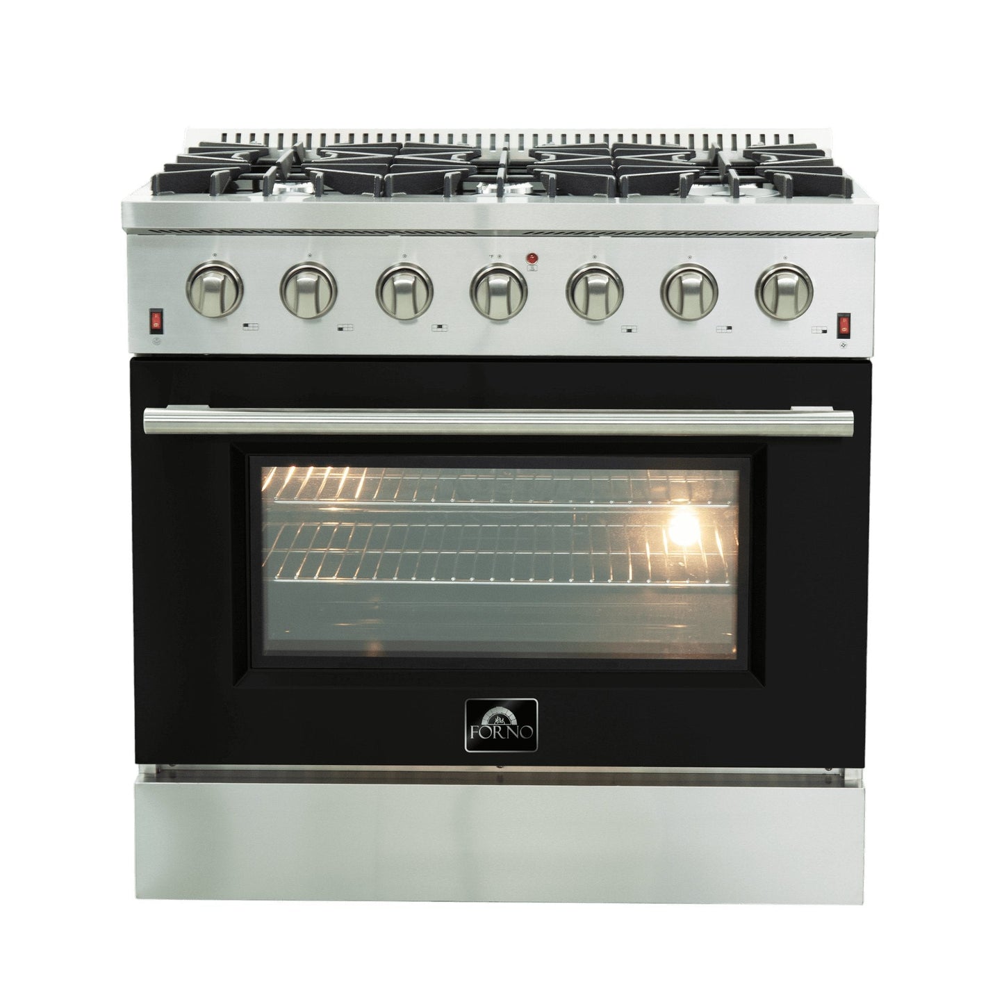 Forno Galiano 36-Inch Freestanding Gas Range, Stainless Steel, 6 Burners, Energy Efficient 