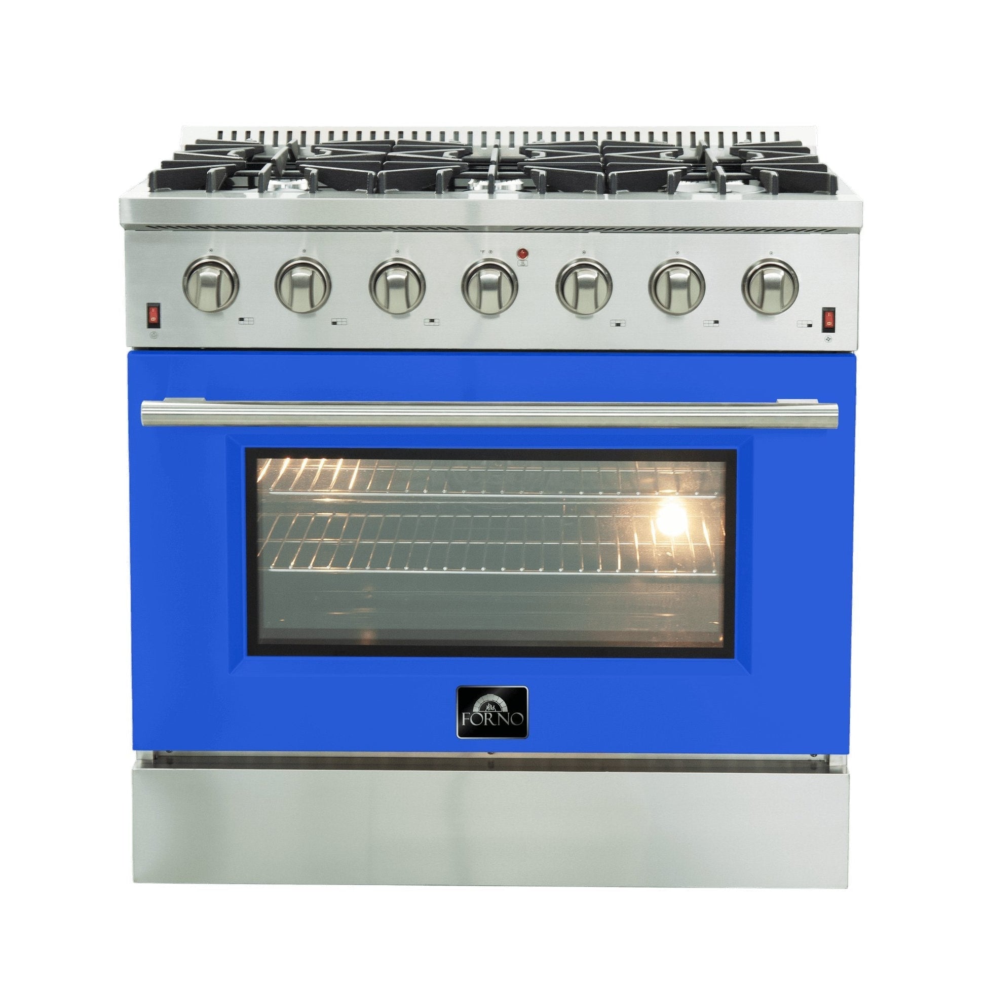 Forno Galiano 36-Inch Freestanding Gas Range, Stainless Steel, 6 Burners, Energy Efficient 