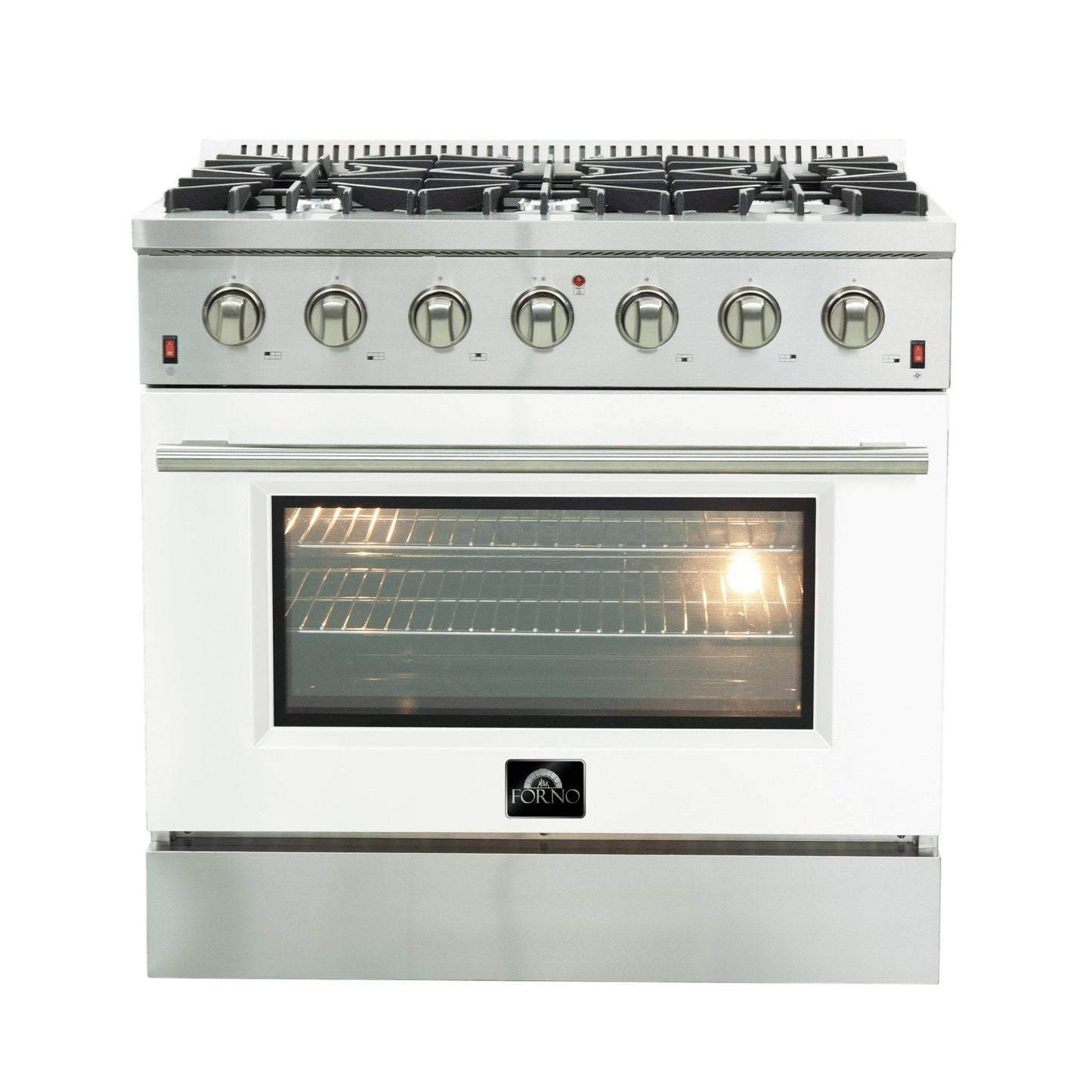 Forno Galiano 36-Inch Freestanding Gas Range, Stainless Steel, 6 Burners, Energy Efficient 