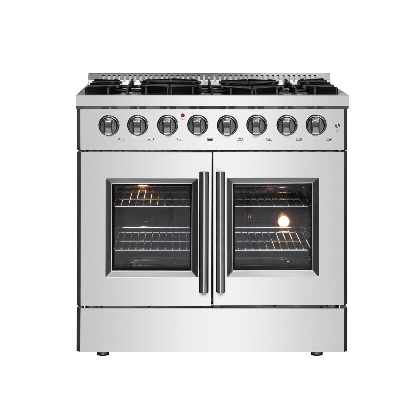 Forno Galiano 36" Freestanding French Door Dual Fuel Range 