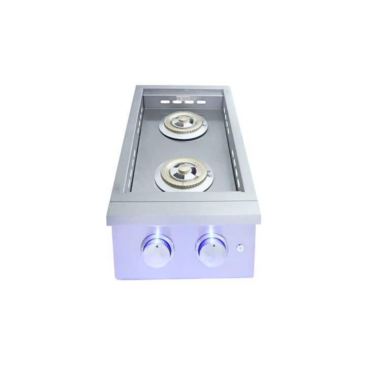 RCS Premier Double Side Burner w/ LED Lights - RJCSSBL 