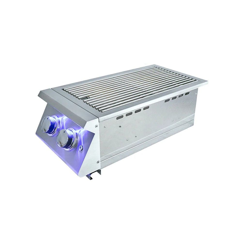 RCS Premier Double Side Burner w/ LED Lights - RJCSSBL 