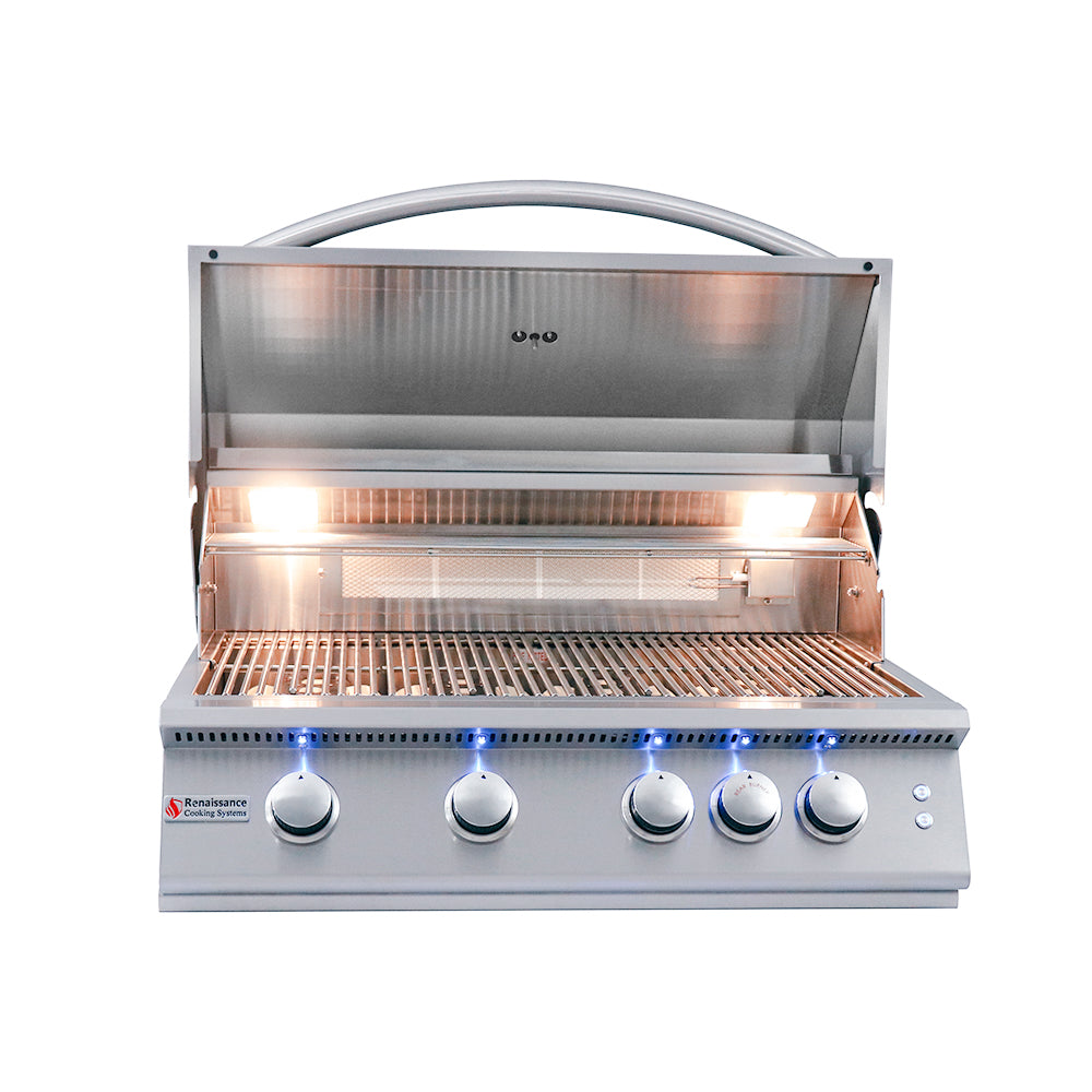 RCS 32" Premier Built-In Grill w/ LED Lights - RJC32AL 